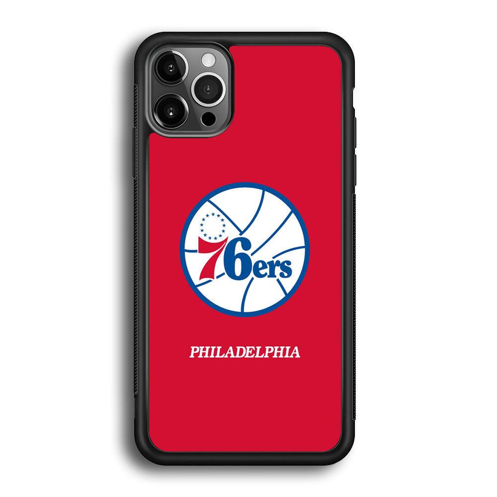 Philadelphia 76ers The Red Soul iPhone 12 Pro Case-Rubber Black (2D Case)-Oxvistore