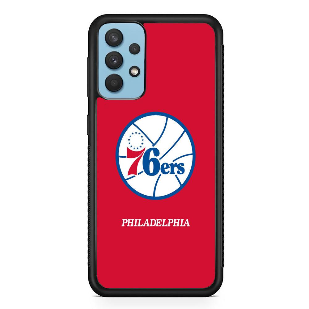 Philadelphia 76ers The Red Soul Samsung Galaxy A32 Case-Rubber Black (2D Case)-Oxvistore