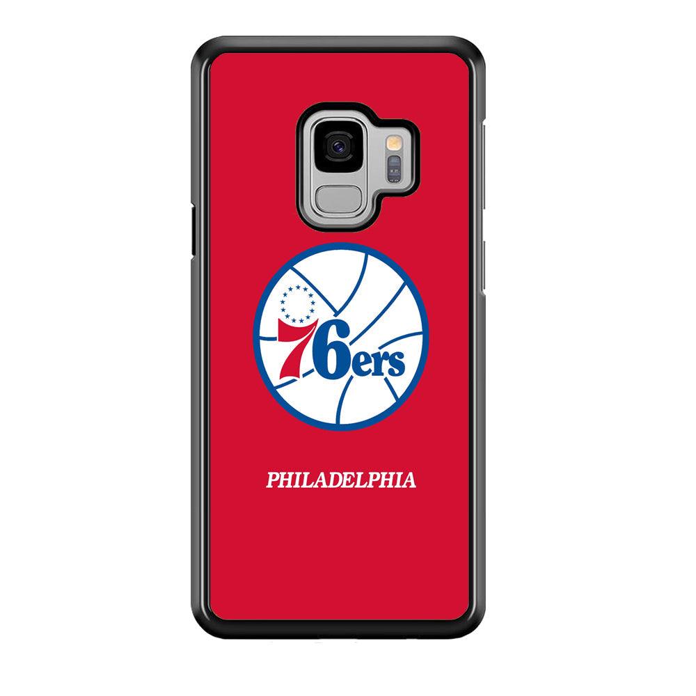 Philadelphia 76ers The Red Soul Samsung Galaxy S9 Case-Rubber Black (2D Case)-Oxvistore