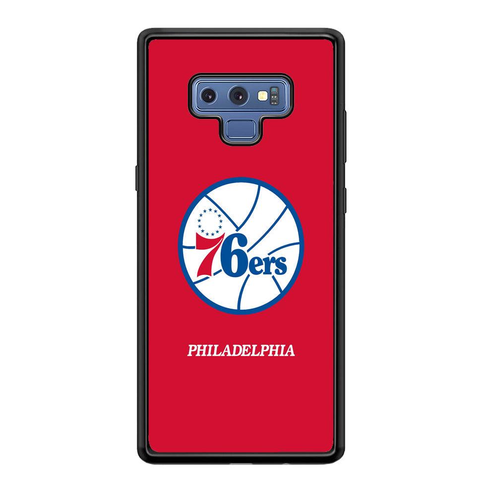 Philadelphia 76ers The Red Soul Samsung Galaxy Note 9 Case-Rubber Black (2D Case)-Oxvistore