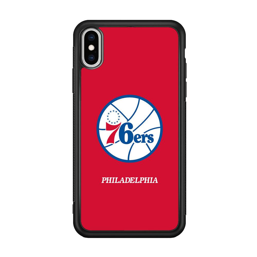 Philadelphia 76ers The Red Soul iPhone Xs Max Case-Rubber Black (2D Case)-Oxvistore