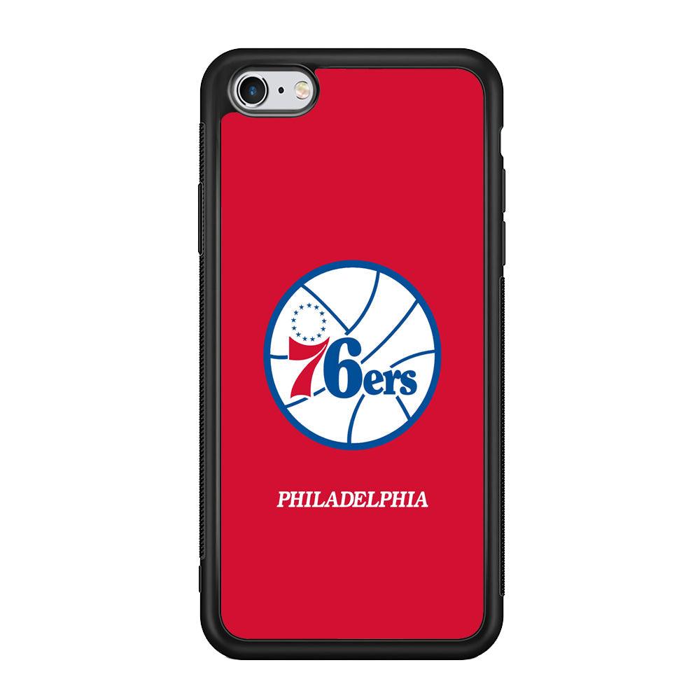 Philadelphia 76ers The Red Soul iPhone 6 | 6s Case-Rubber Black (2D Case)-Oxvistore