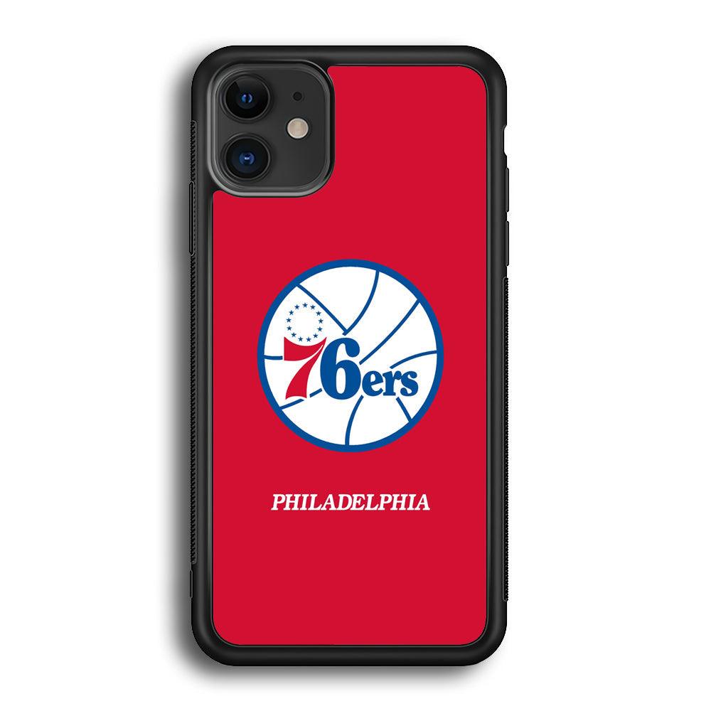 Philadelphia 76ers The Red Soul iPhone 12 Case-Rubber Black (2D Case)-Oxvistore