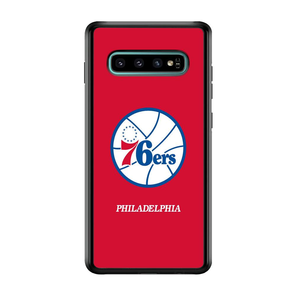 Philadelphia 76ers The Red Soul Samsung Galaxy S10 Plus Case-Rubber Black (2D Case)-Oxvistore