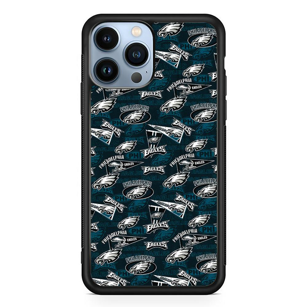 Philadelphia Eagles Patterns 2D Rubber Phone Case-Black-Oxvistore