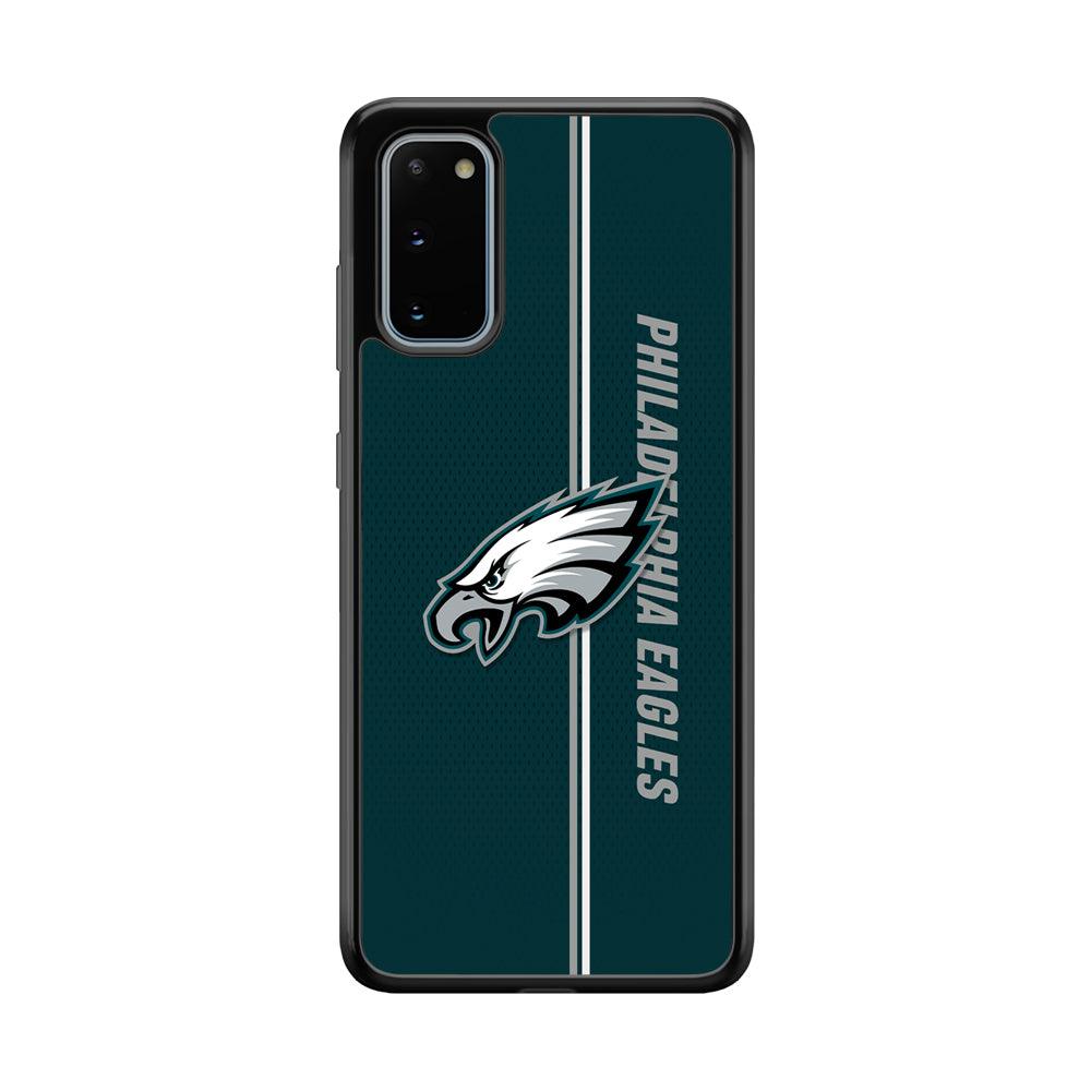 Philadelphia Eagles Stare of Faith Samsung Galaxy S20 Case-Rubber Black (2D Case)-Oxvistore