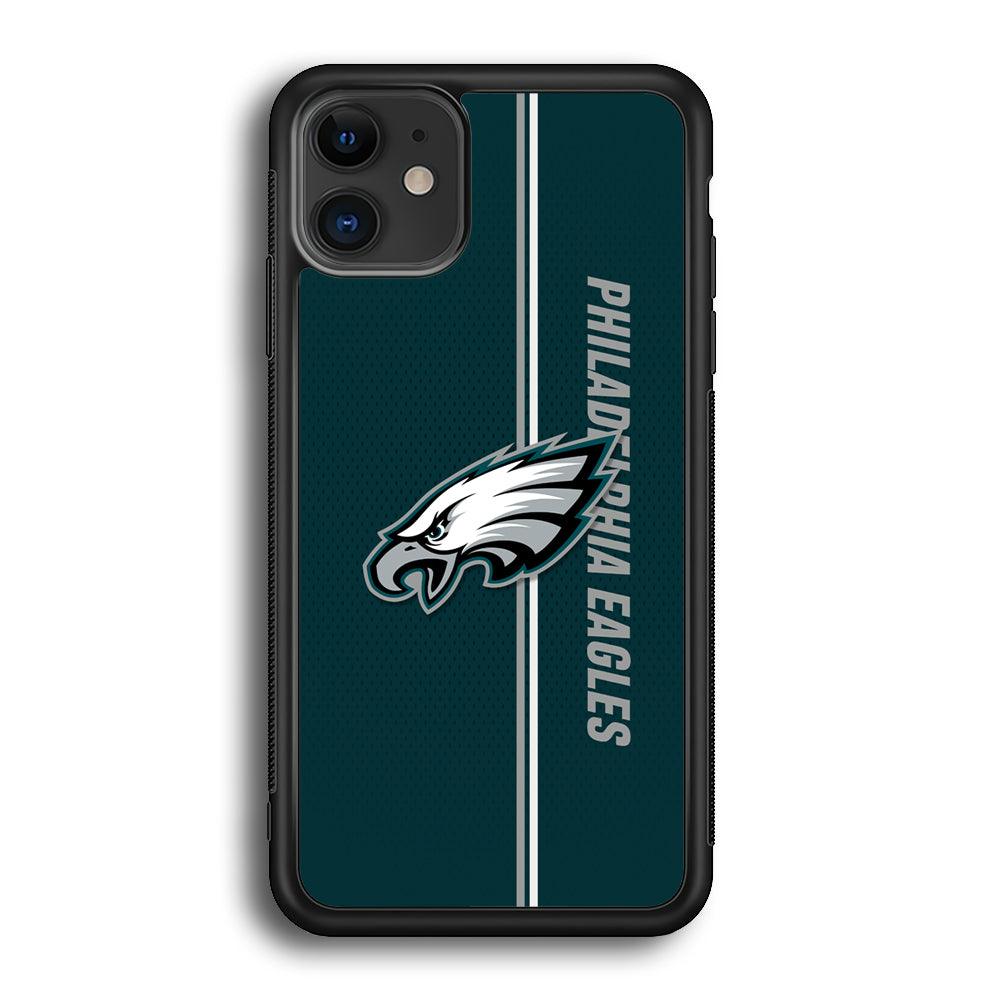 Philadelphia Eagles Stare of Faith iPhone 11 Case-Rubber Black (2D Case)-Oxvistore