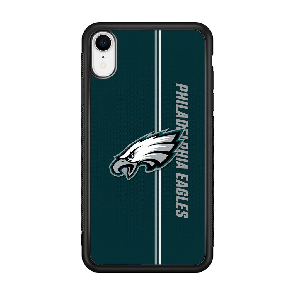 Philadelphia Eagles Stare of Faith iPhone XR Case-Rubber Black (2D Case)-Oxvistore
