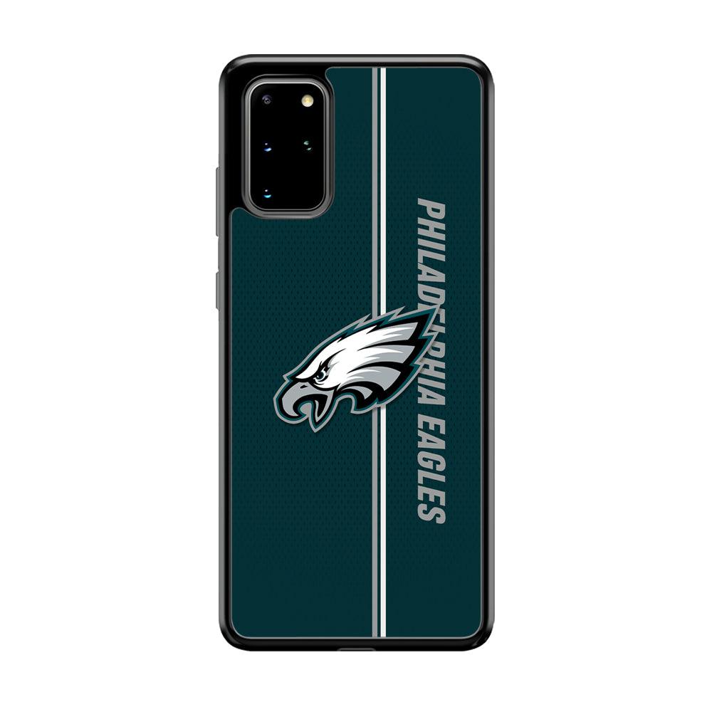 Philadelphia Eagles Stare of Faith Samsung Galaxy S20 Plus Case-Rubber Black (2D Case)-Oxvistore
