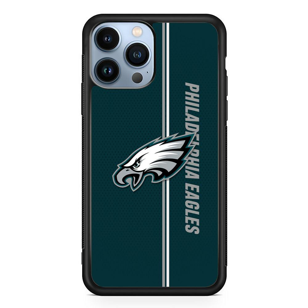 Philadelphia Eagles Stare of Faith iPhone 14 Pro Case-Rubber Black (2D Case)-Oxvistore