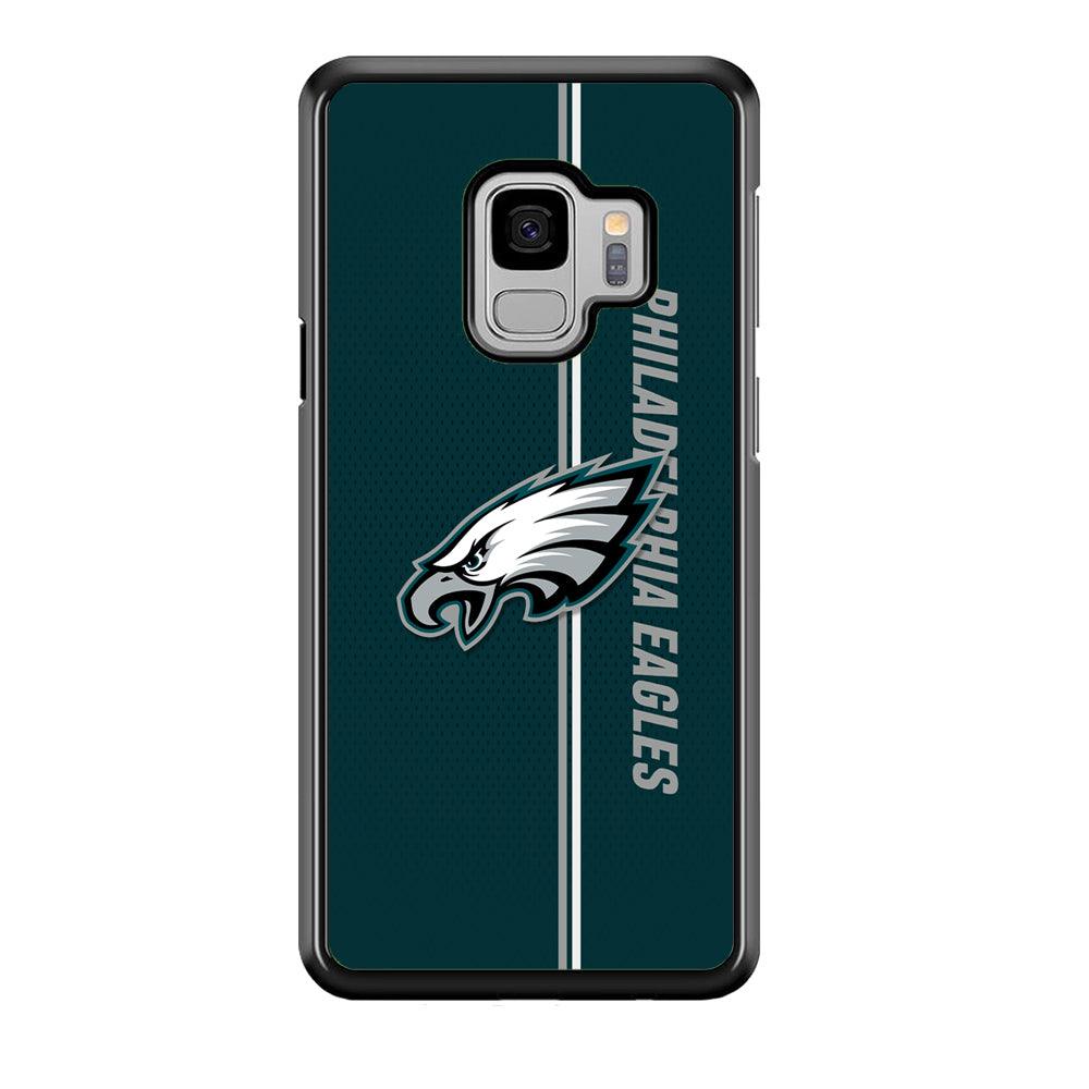Philadelphia Eagles Stare of Faith Samsung Galaxy S9 Case-Rubber Black (2D Case)-Oxvistore