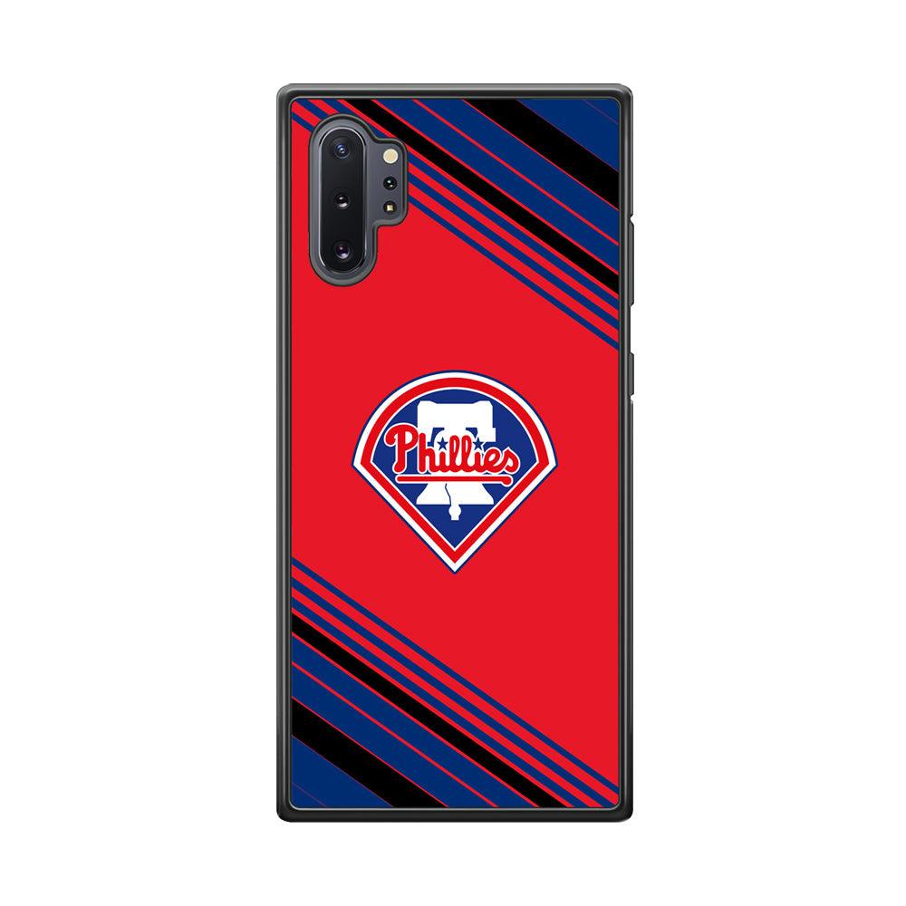 Philadelphia Phillies Increase The Beat Samsung Galaxy Note 10 Plus Case-Rubber Black (2D Case)-Oxvistore