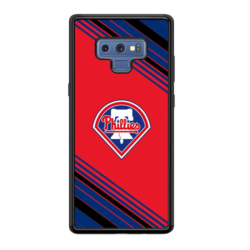 Philadelphia Phillies Increase The Beat Samsung Galaxy Note 9 Case-Rubber Black (2D Case)-Oxvistore