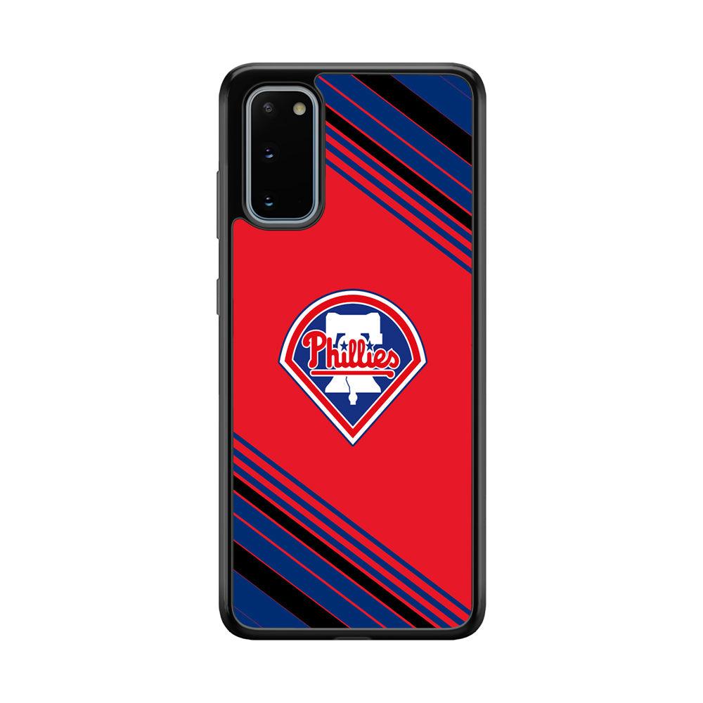 Philadelphia Phillies Increase The Beat Samsung Galaxy S20 Case-Rubber Black (2D Case)-Oxvistore