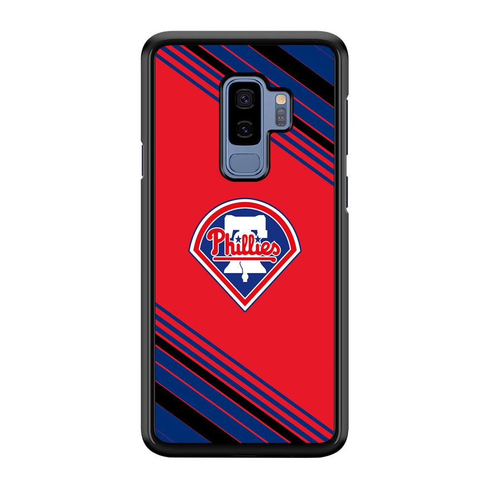 Philadelphia Phillies Increase The Beat Samsung Galaxy S9 Plus Case-Rubber Black (2D Case)-Oxvistore