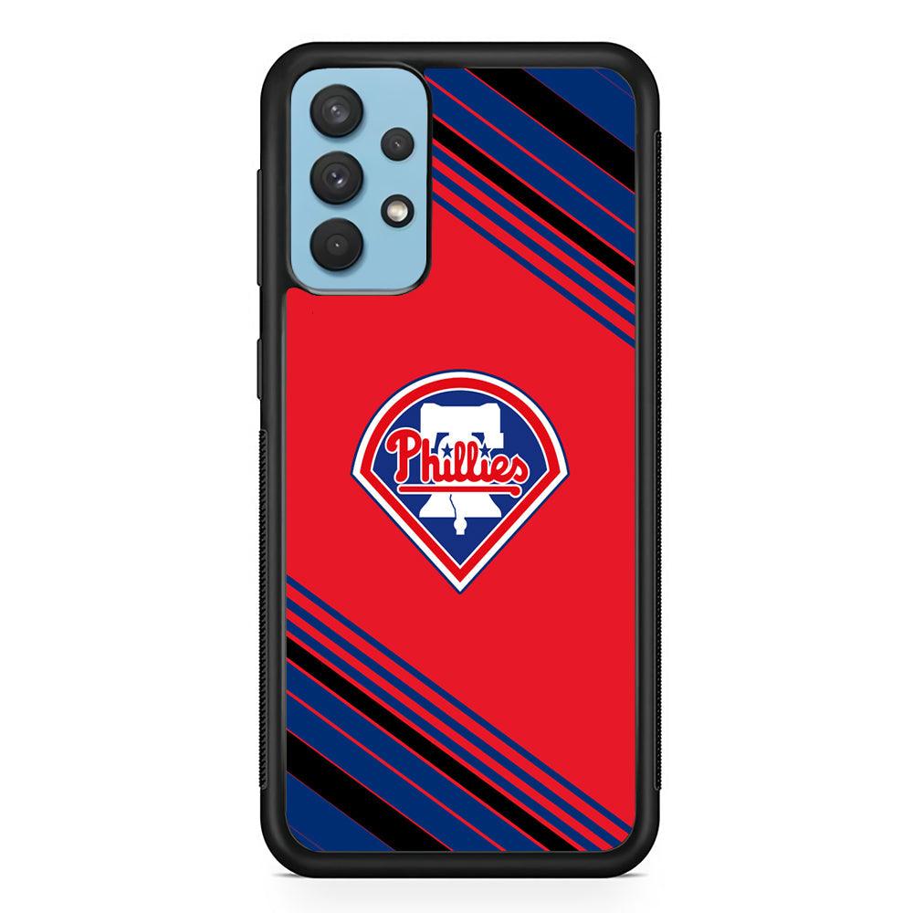 Philadelphia Phillies Increase The Beat Samsung Galaxy A32 Case-Rubber Black (2D Case)-Oxvistore