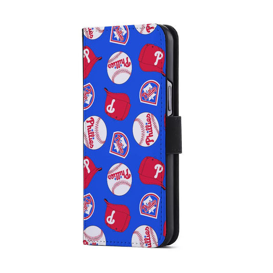 Philadelphia Phillies Pattern Flip Wallet Phone Case-Oxvistore