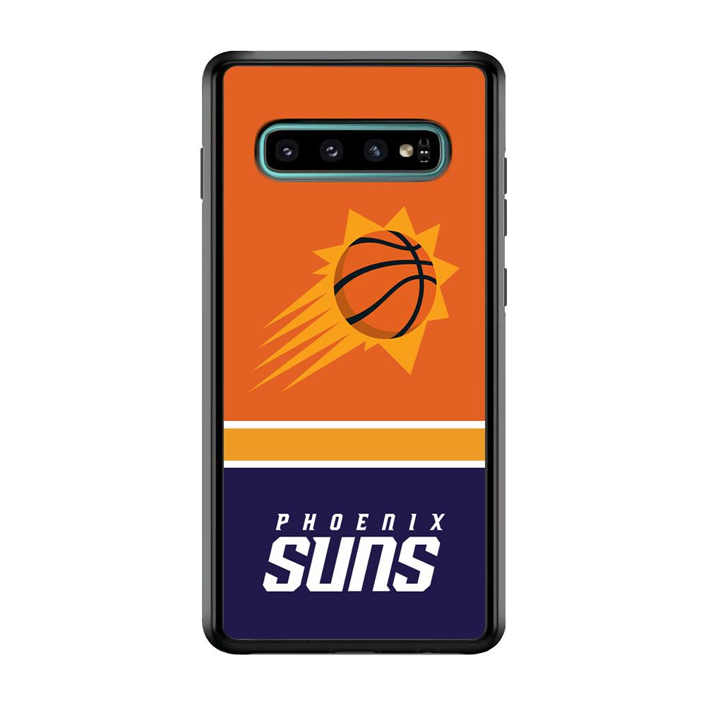 Phoenix Suns Rise of Eternal Light Samsung Galaxy S10 Case-Rubber Black (2D Case)-Oxvistore