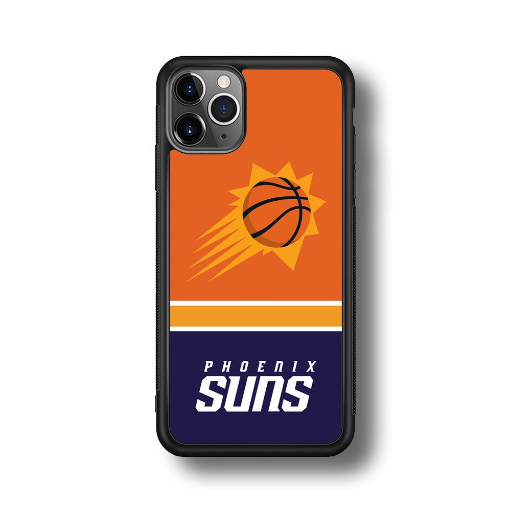 Phoenix Suns Rise of Eternal Light iPhone 11 Pro Max Case-Rubber Black (2D Case)-Oxvistore