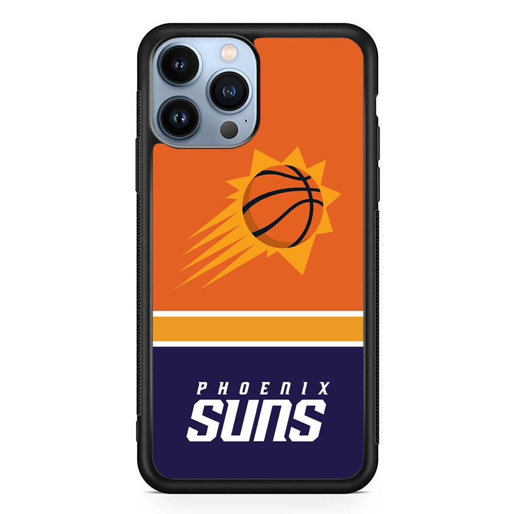Phoenix Suns Rise of Eternal Light iPhone 14 Pro Case-Rubber Black (2D Case)-Oxvistore