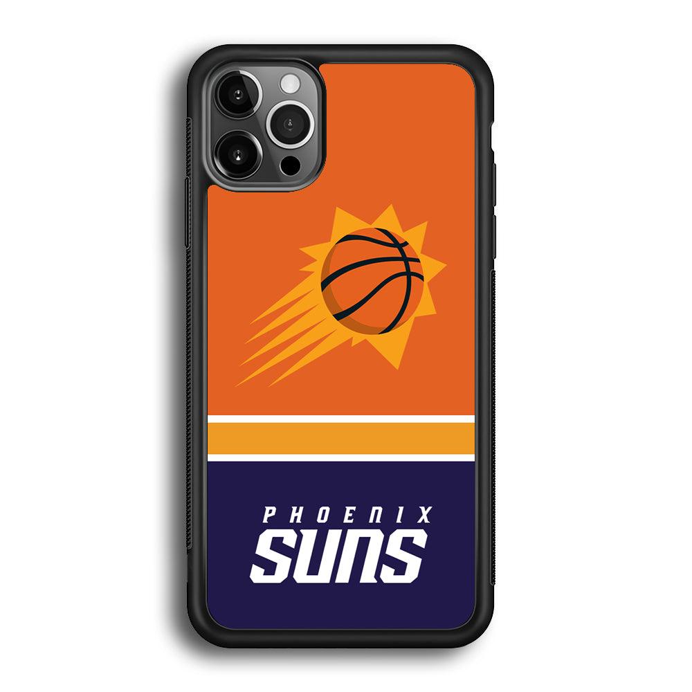Phoenix Suns Rise of Eternal Light iPhone 12 Pro Max Case-Rubber Black (2D Case)-Oxvistore