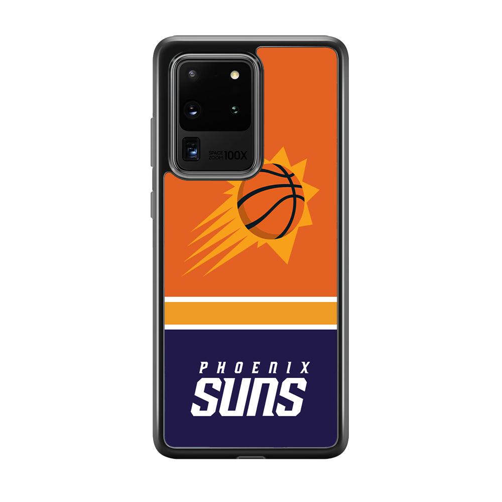 Phoenix Suns Rise of Eternal Light Samsung Galaxy S20 Ultra Case-Rubber Black (2D Case)-Oxvistore