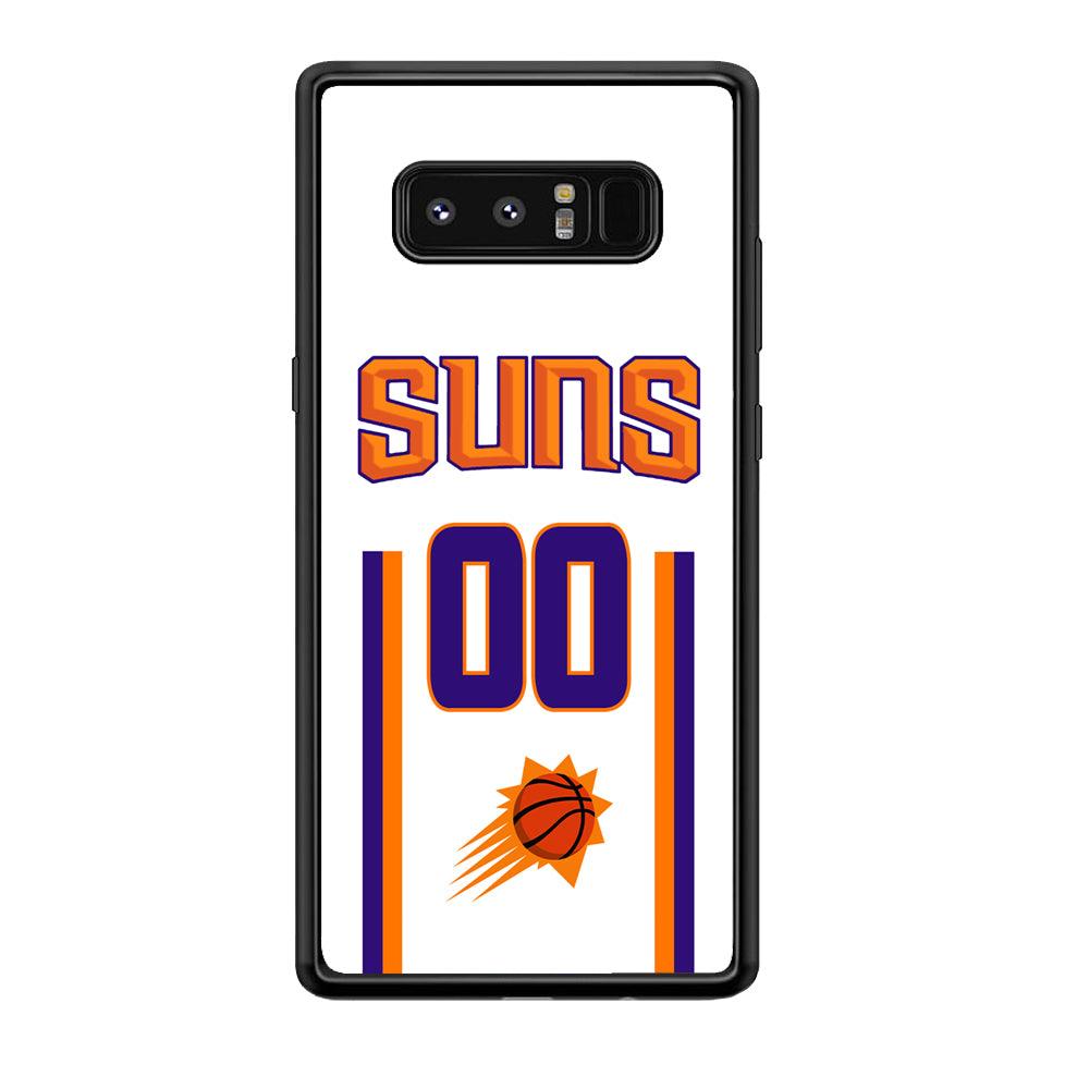 Phoenix Suns White Zero Jersey Samsung Galaxy Note 8 Case-Rubber Black (2D Case)-Oxvistore