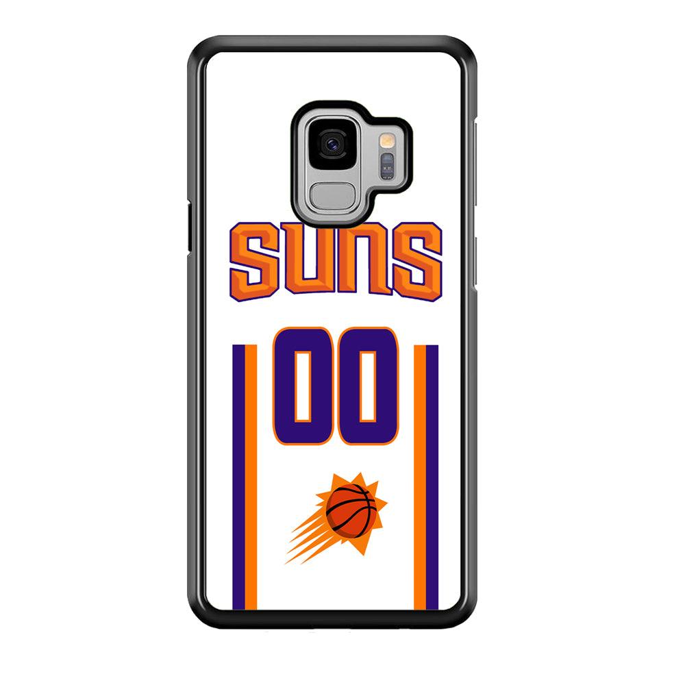 Phoenix Suns White Zero Jersey Samsung Galaxy S9 Case-Rubber Black (2D Case)-Oxvistore