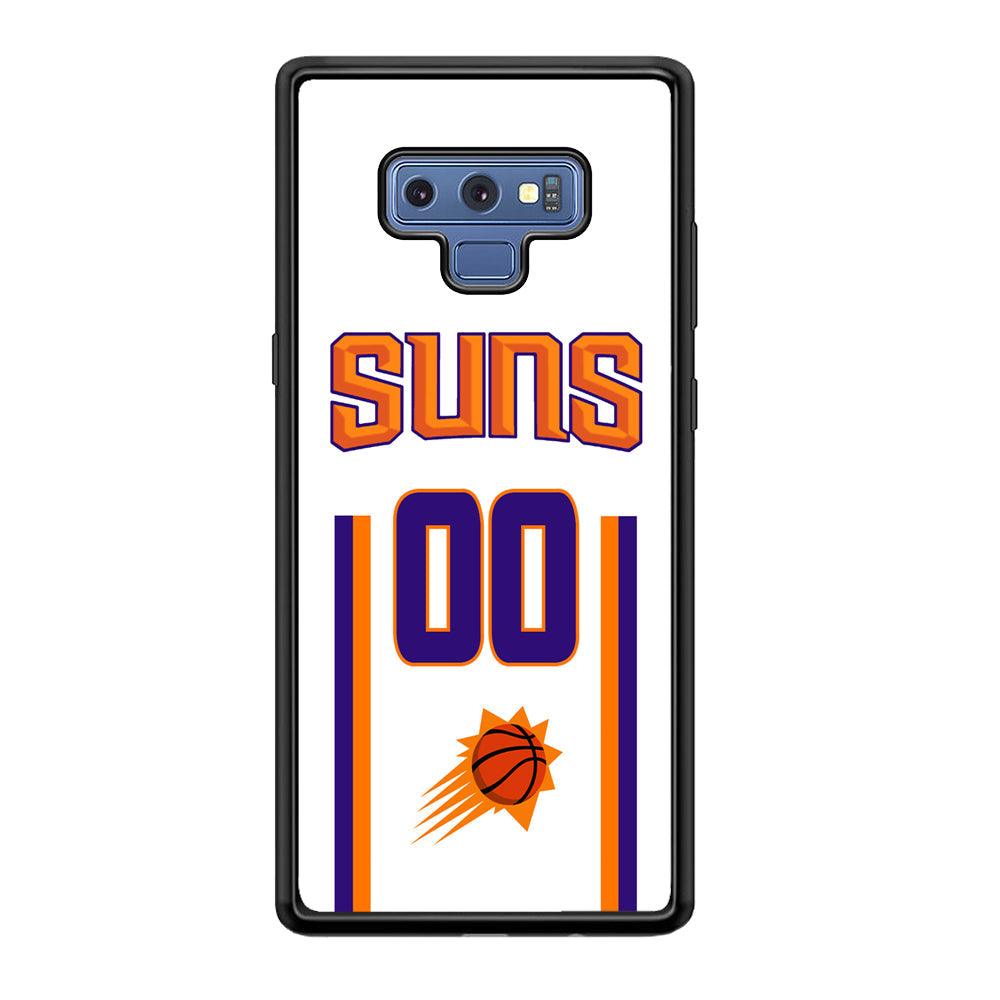 Phoenix Suns White Zero Jersey Samsung Galaxy Note 9 Case-Rubber Black (2D Case)-Oxvistore