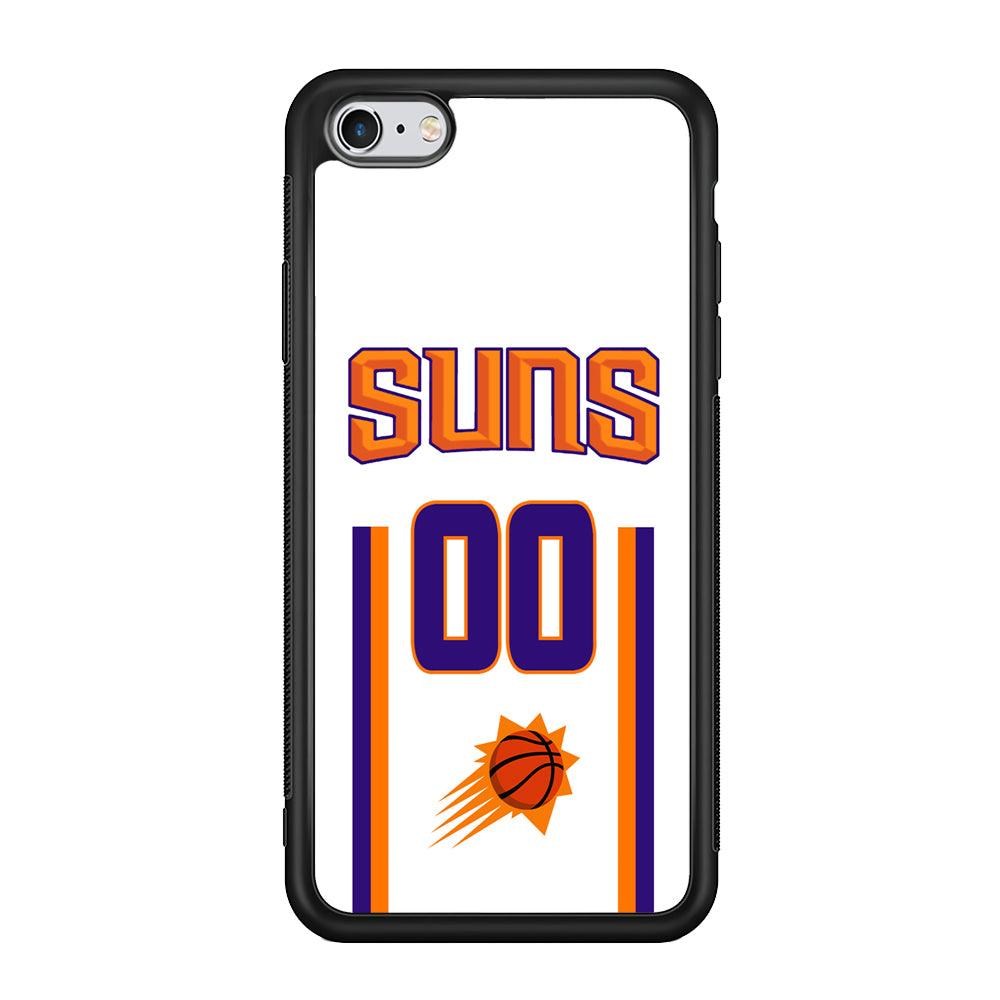 Phoenix Suns White Zero Jersey iPhone 6 Plus | 6s Plus Case-Rubber Black (2D Case)-Oxvistore