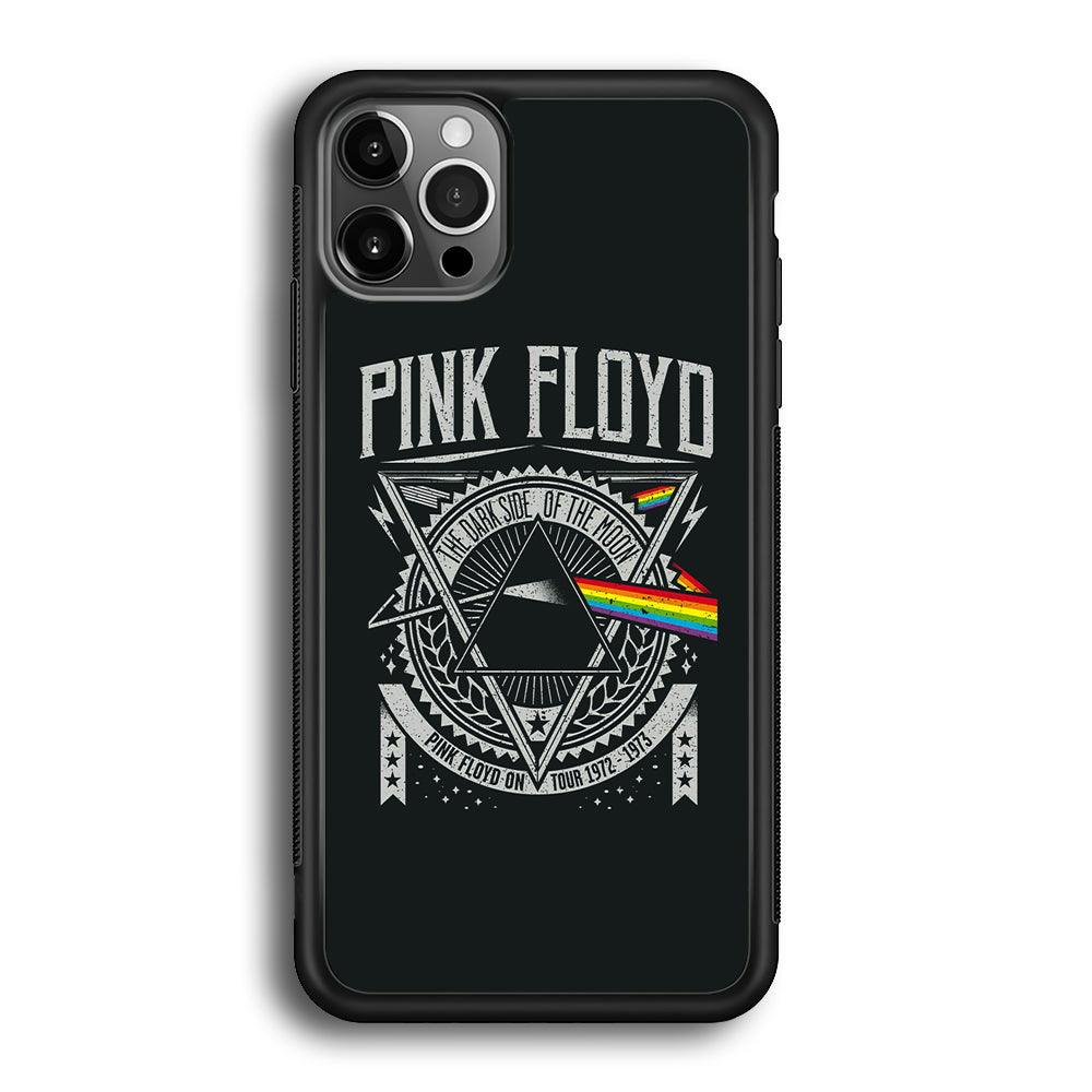 Pink Floyd The Dark Side of The Moon iPhone 12 Pro Max Case-Rubber Black (2D Case)-Oxvistore