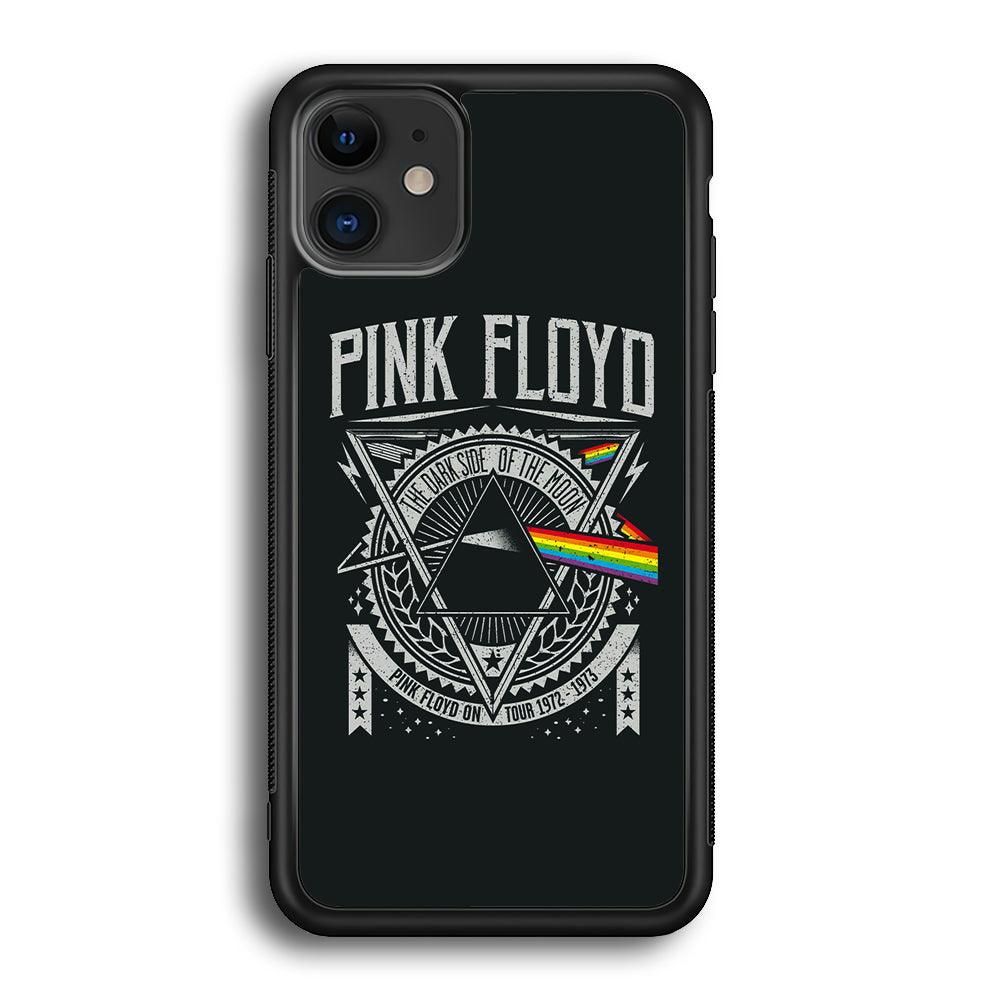 Pink Floyd The Dark Side of The Moon iPhone 12 Case-Rubber Black (2D Case)-Oxvistore
