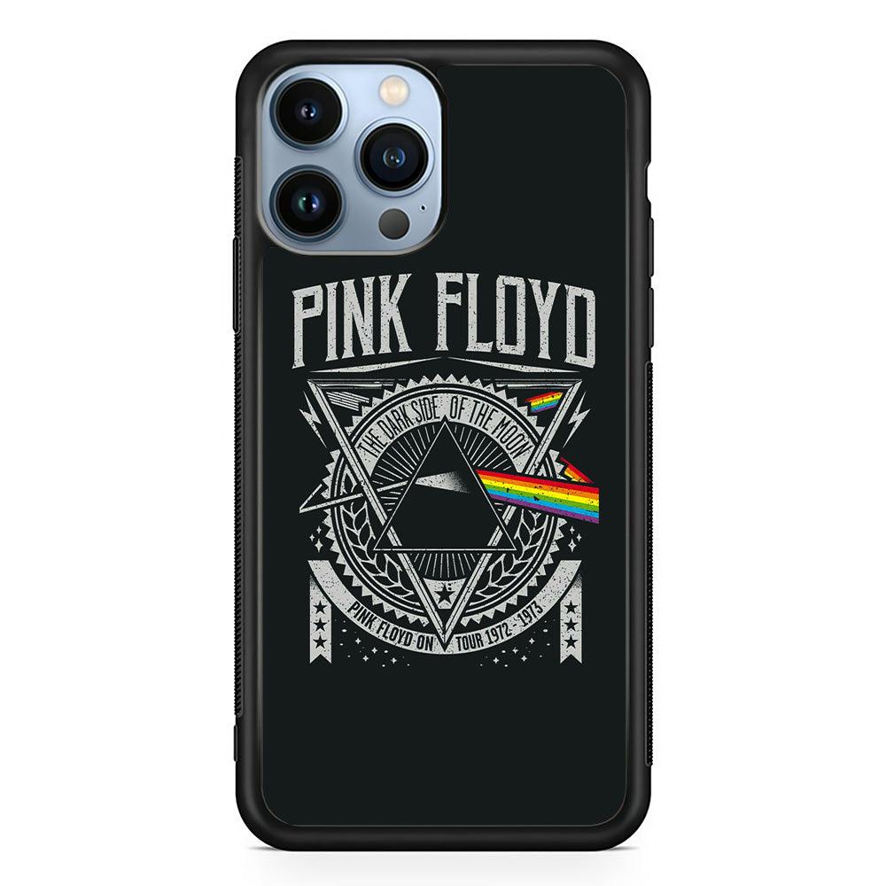 Pink Floyd The Dark Side of The Moon iPhone 15 Pro Case-Rubber Black (2D Case)-Oxvistore
