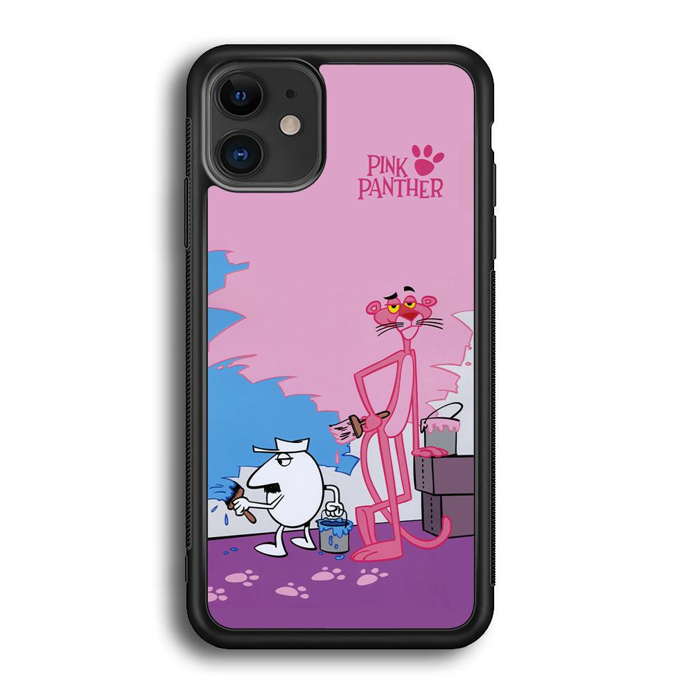 Pink Panther Good Choice of Color iPhone 12 Case-Rubber Black (2D Case)-Oxvistore