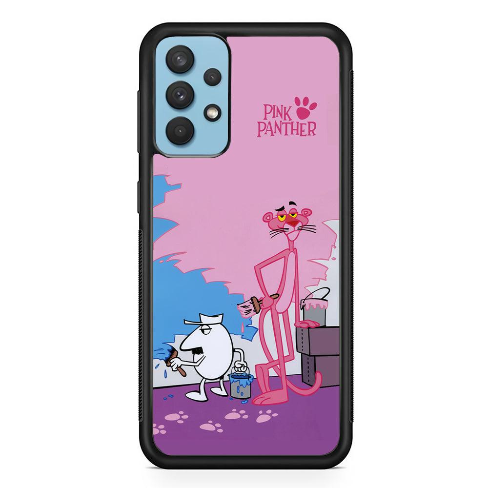 Pink Panther Good Choice of Color Samsung Galaxy A32 Case-Rubber Black (2D Case)-Oxvistore
