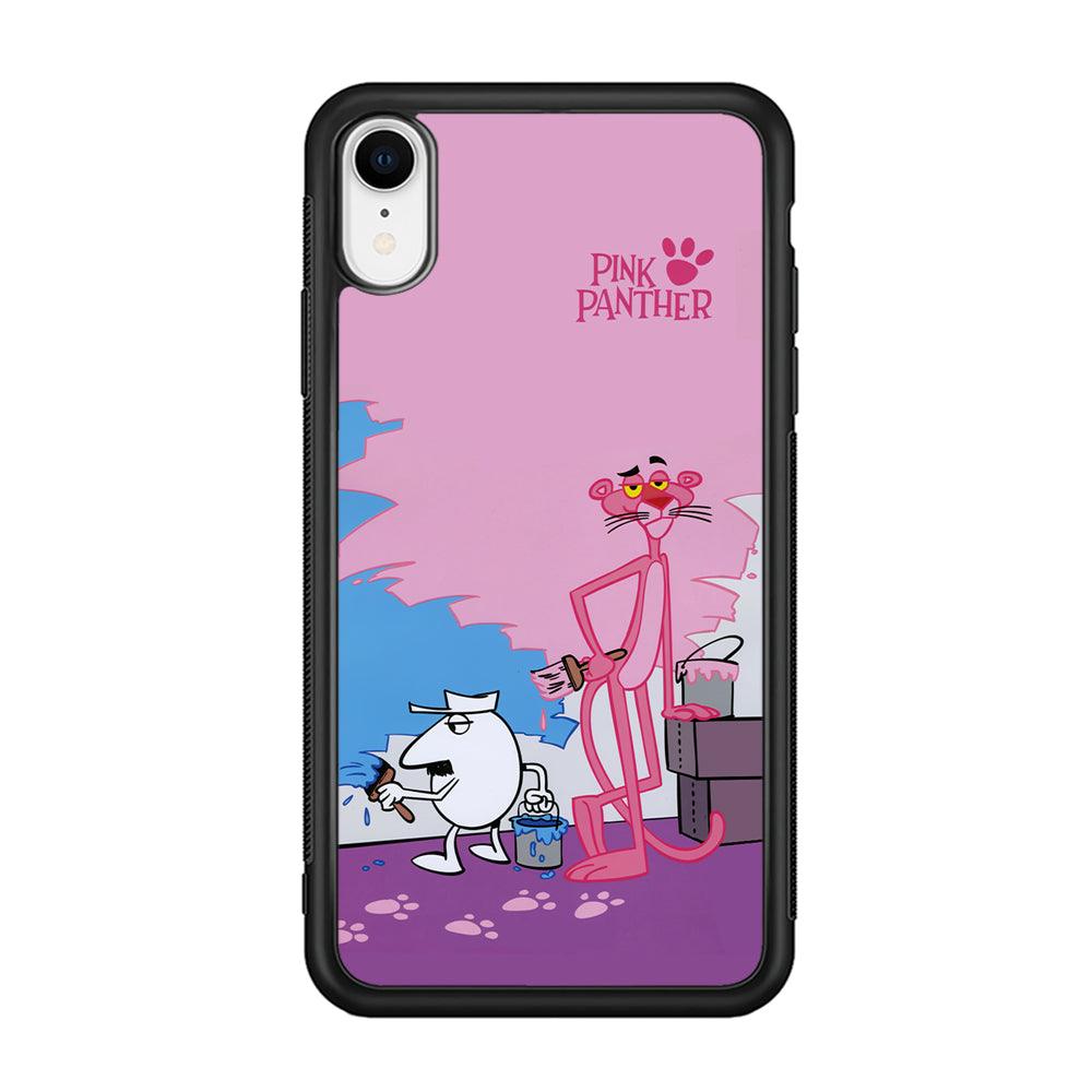 Pink Panther Good Choice of Color iPhone XR Case-Rubber Black (2D Case)-Oxvistore