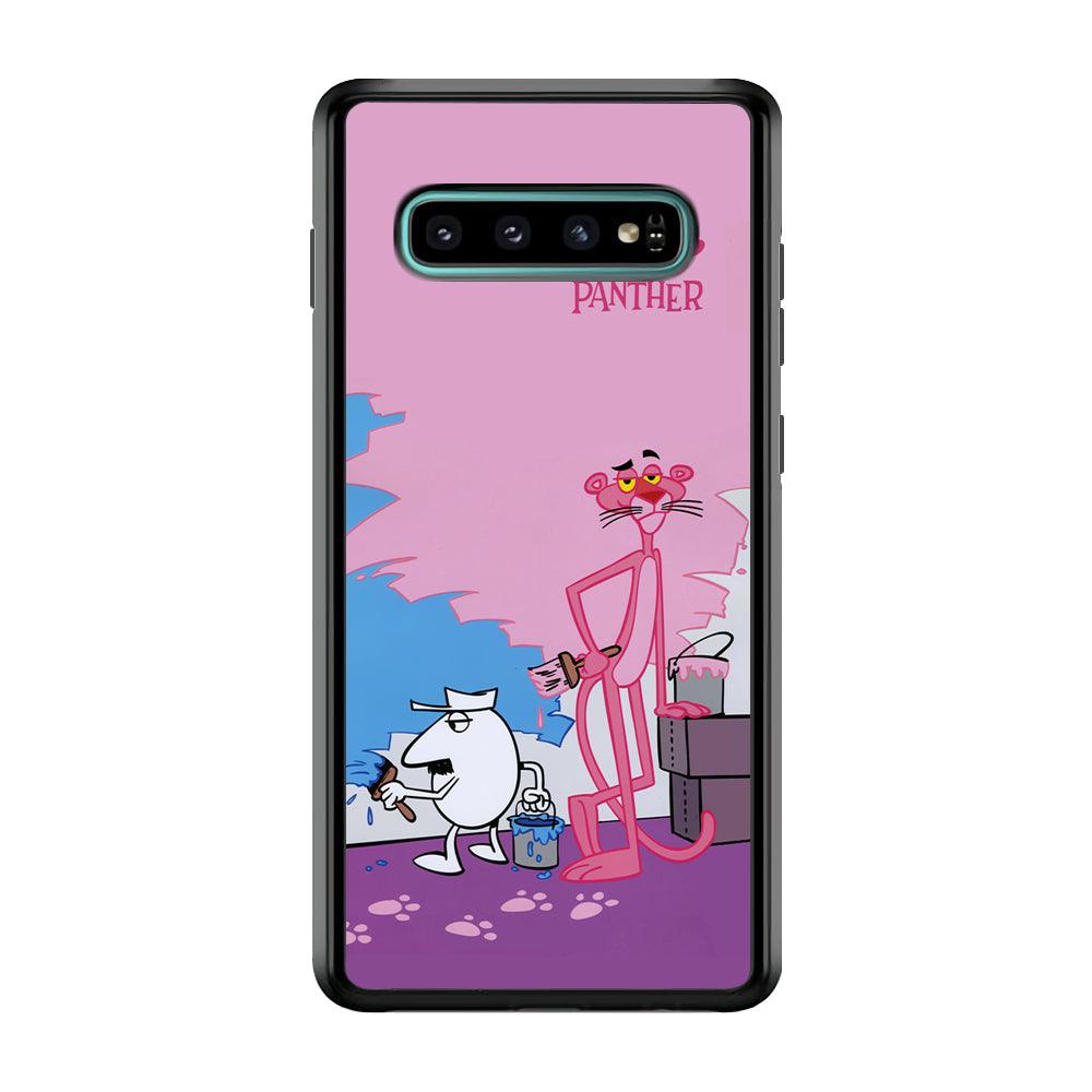 Pink Panther Good Choice of Color Samsung Galaxy S10 Plus Case-Rubber Black (2D Case)-Oxvistore
