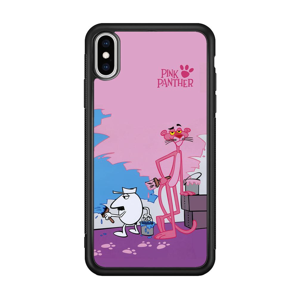 Pink Panther Good Choice of Color iPhone X Case-Rubber Black (2D Case)-Oxvistore
