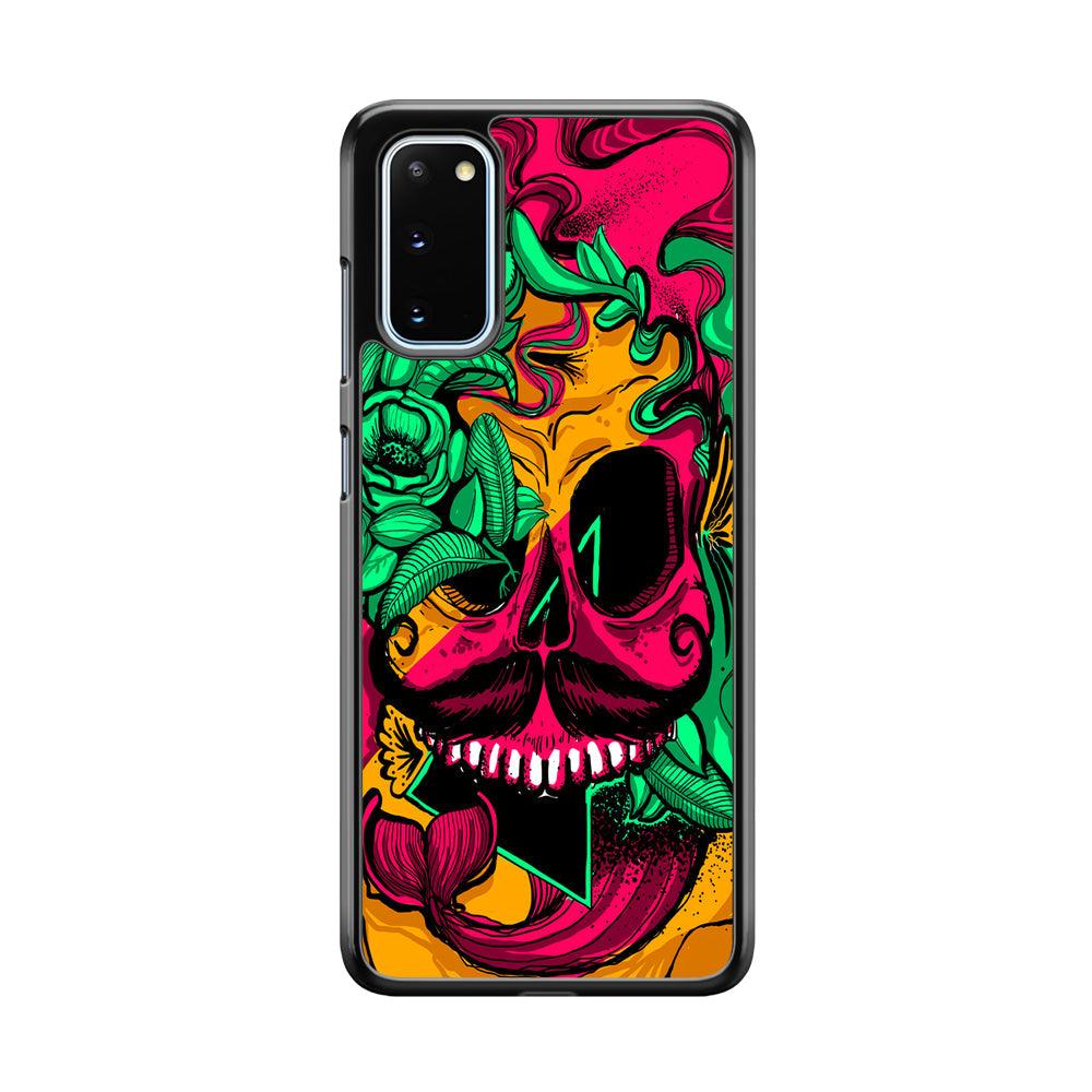 Pirates Skull Artistic Art Samsung Galaxy S20 Case-Rubber Black (2D Case)-Oxvistore