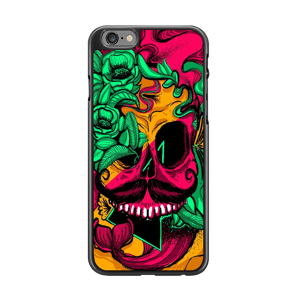 Pirates Skull Artistic Art iPhone 6 Plus | 6s Plus Case-Rubber Black (2D Case)-Oxvistore