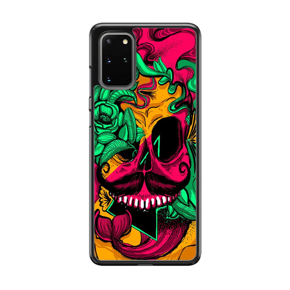 Pirates Skull Artistic Art Samsung Galaxy S20 Plus Case-Rubber Black (2D Case)-Oxvistore
