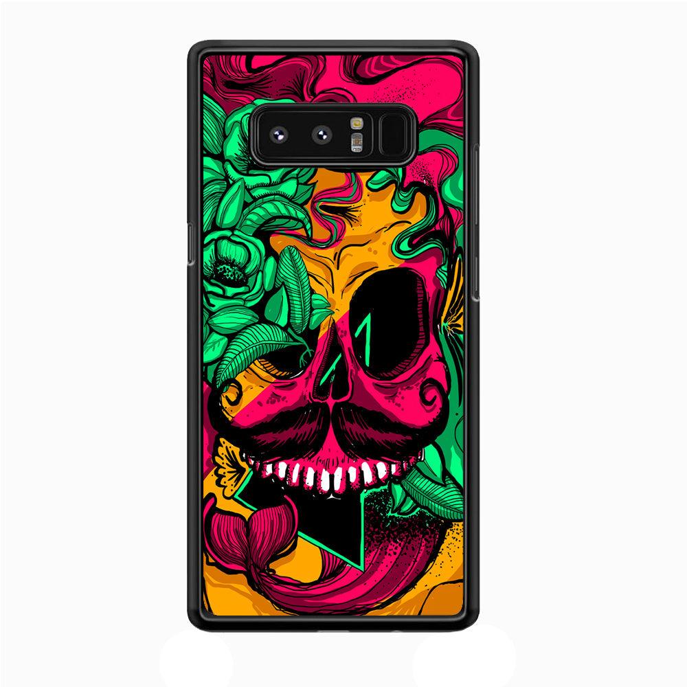 Pirates Skull Artistic Art Samsung Galaxy Note 8 Case-Rubber Black (2D Case)-Oxvistore