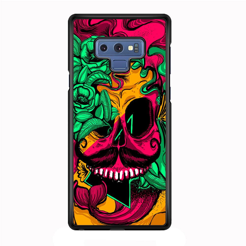 Pirates Skull Artistic Art Samsung Galaxy Note 9 Case-Rubber Black (2D Case)-Oxvistore