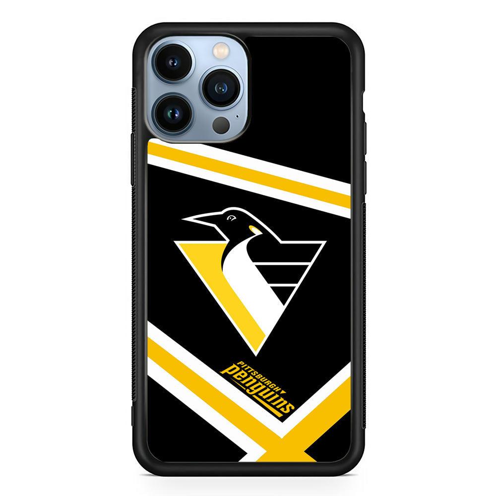 Pittsburgh Penguins Absolute Triplet Line iPhone 14 Pro Max Case-Rubber Black (2D Case)-Oxvistore