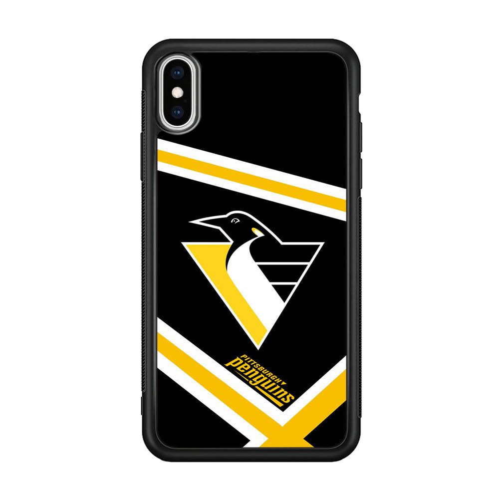 Pittsburgh Penguins Absolute Triplet Line iPhone XS Case-Rubber Black (2D Case)-Oxvistore