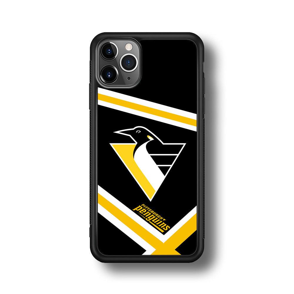 Pittsburgh Penguins Absolute Triplet Line iPhone 11 Pro Max Case-Rubber Black (2D Case)-Oxvistore
