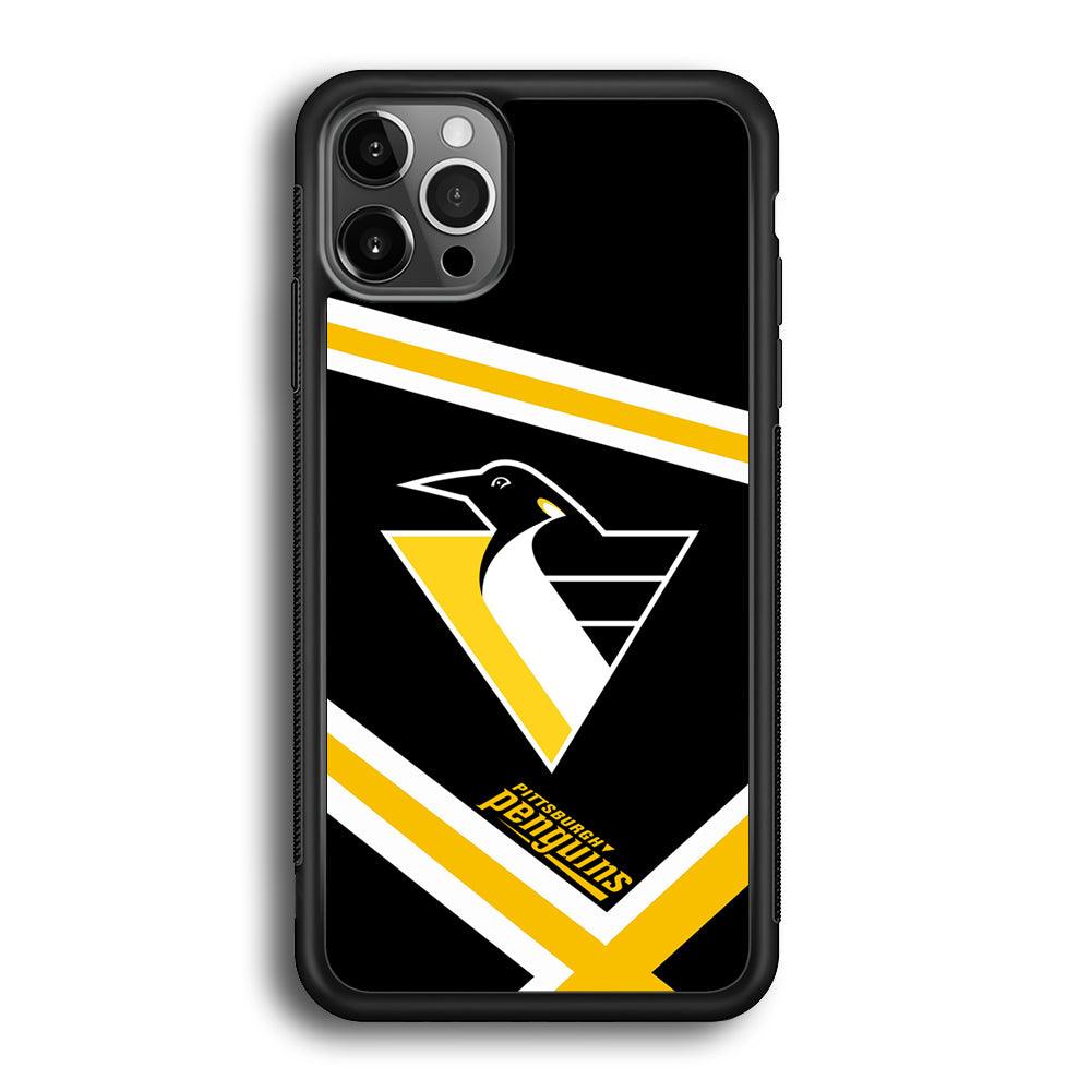 Pittsburgh Penguins Absolute Triplet Line iPhone 12 Pro Max Case-Rubber Black (2D Case)-Oxvistore