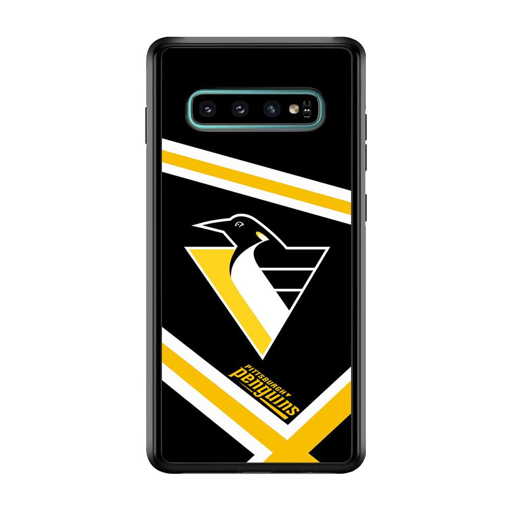 Pittsburgh Penguins Absolute Triplet Line Samsung Galaxy S10 Case-Rubber Black (2D Case)-Oxvistore