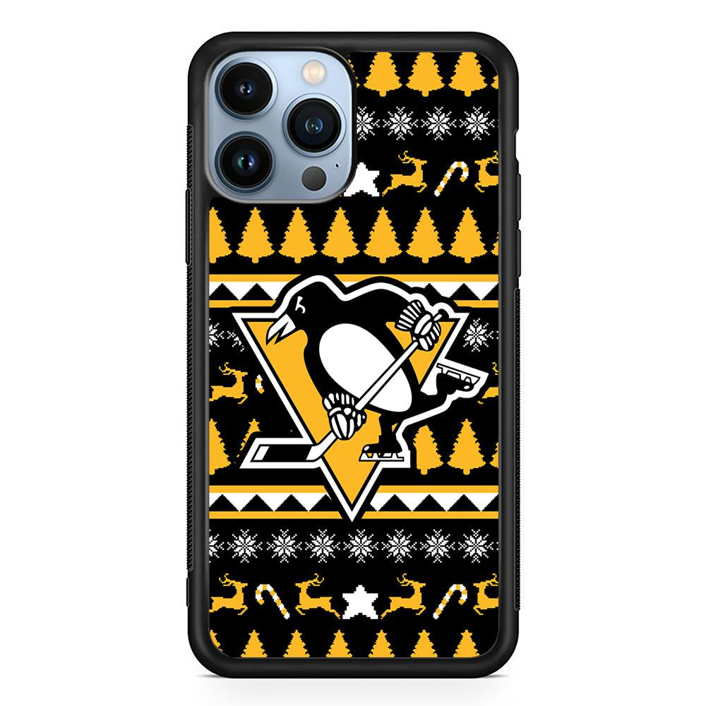 Pittsburgh Penguins Logo 2D Rubber Phone Case-Black-Oxvistore