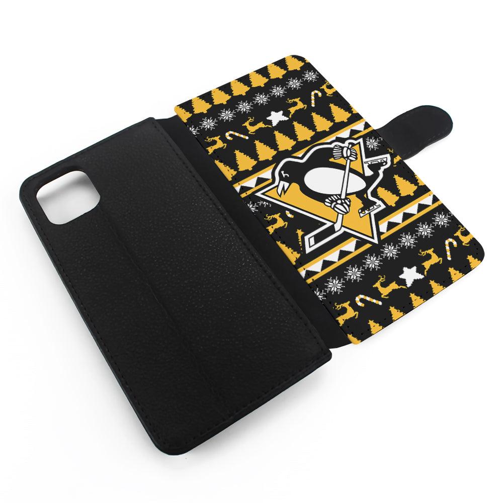 Pittsburgh Penguins Logo Flip Wallet Phone Case-Oxvistore